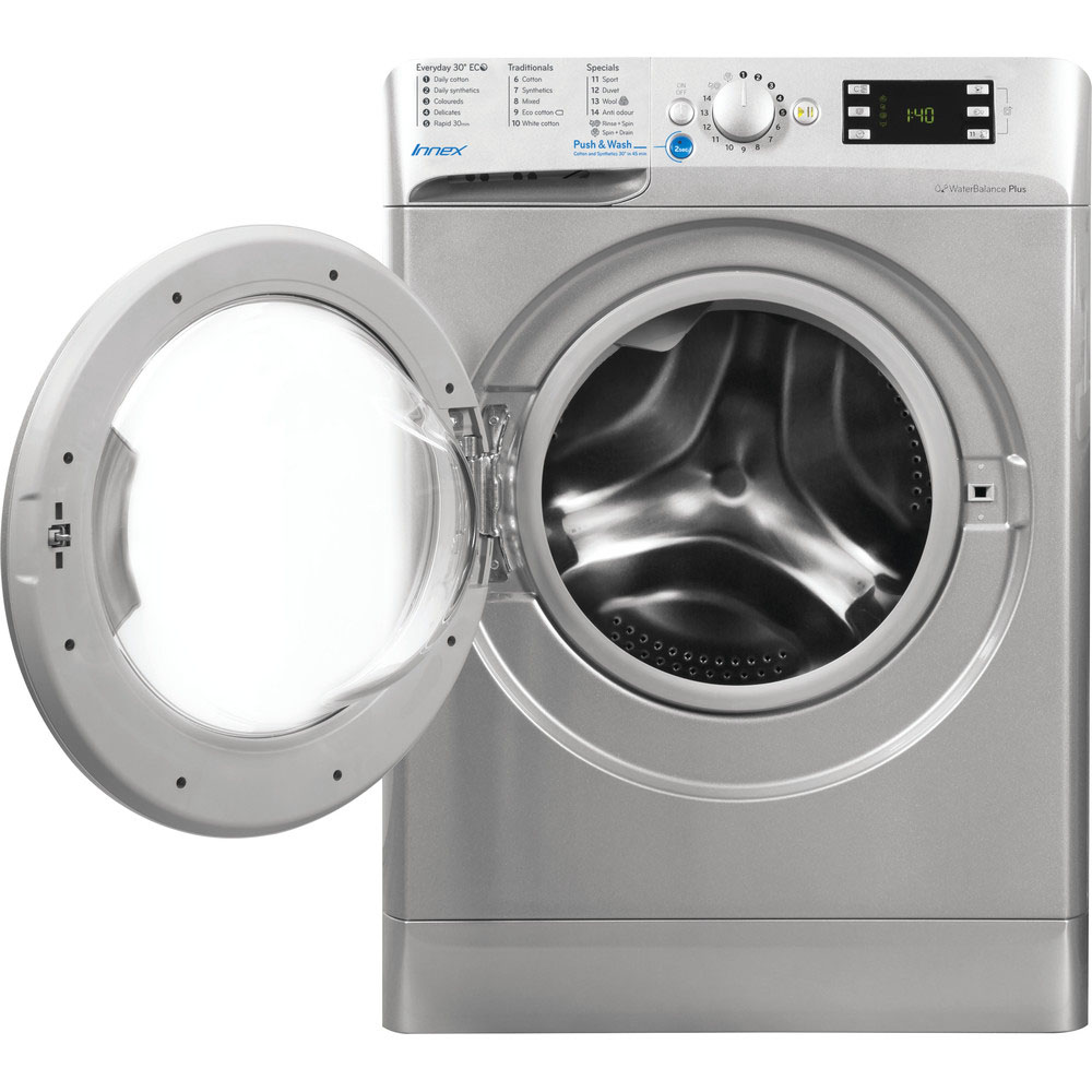 Indesit Washing Machine 9kg 1400rpm Silver Aztec Domestics