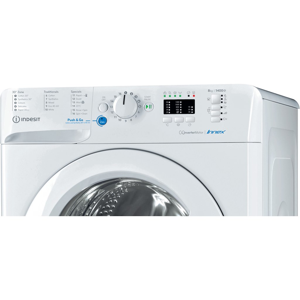 indesit innex bwe91485xwukn 9kg load 1400 spin washing machine white